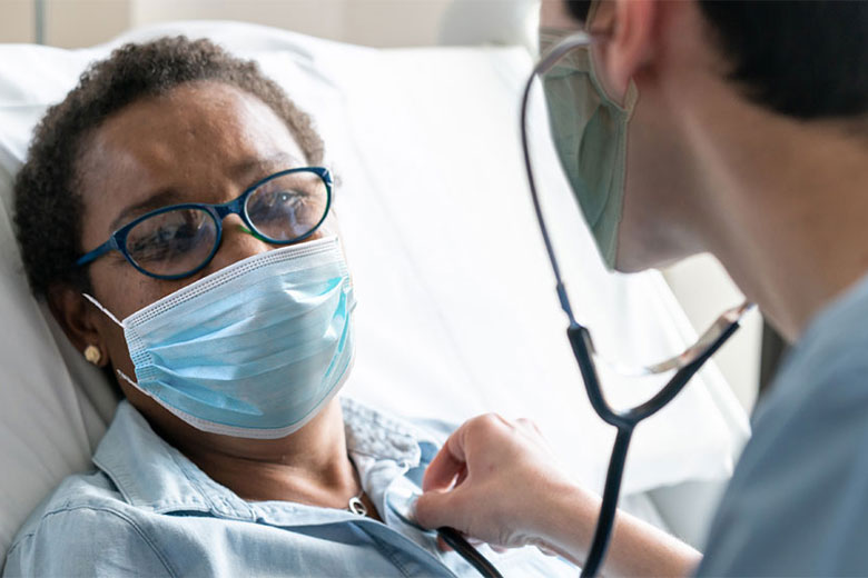 Doctor taking care of patient